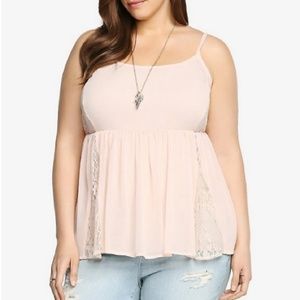 Torrid Sheer Pink Babydoll Tank